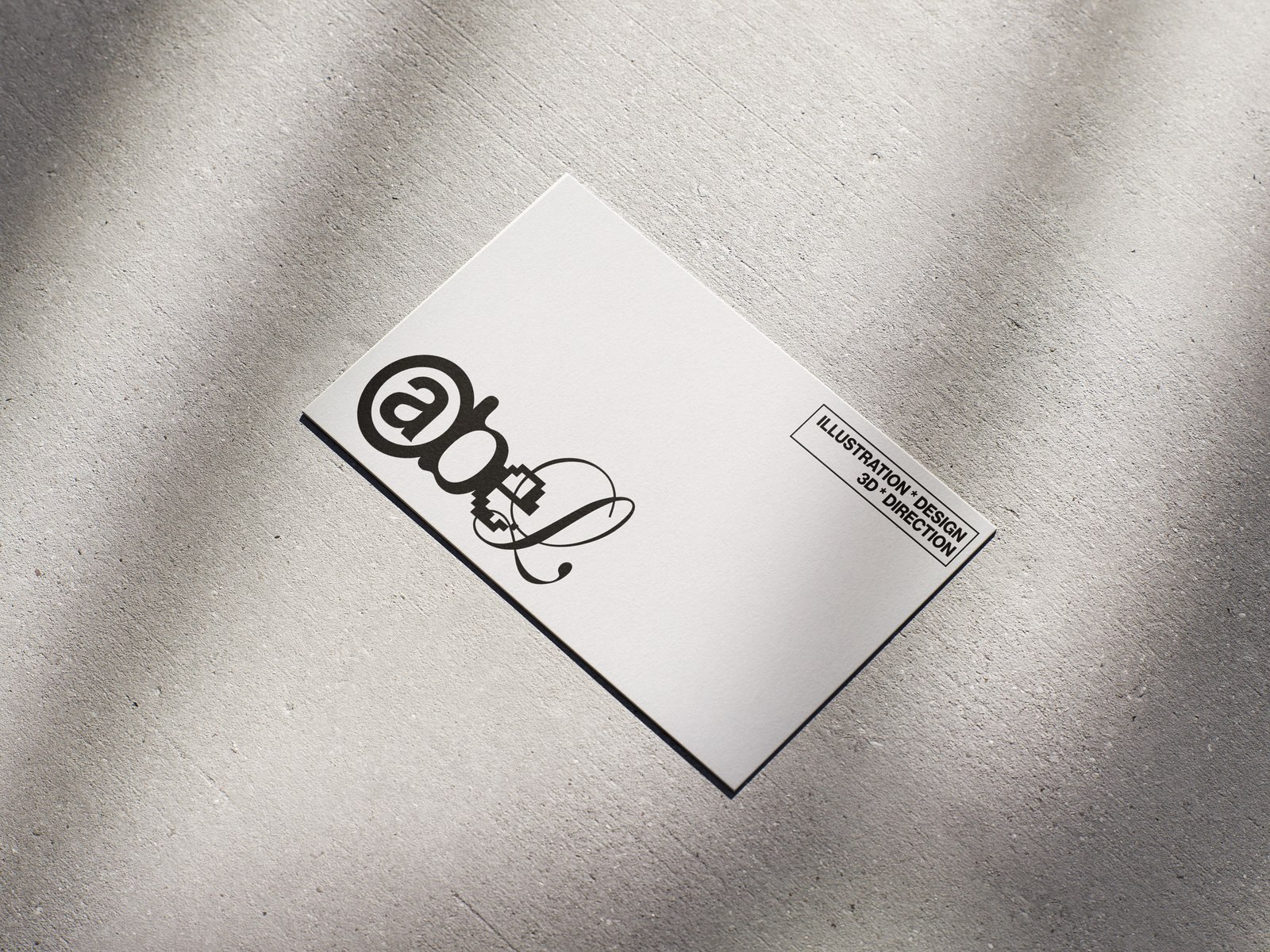 Abel — business card, front face