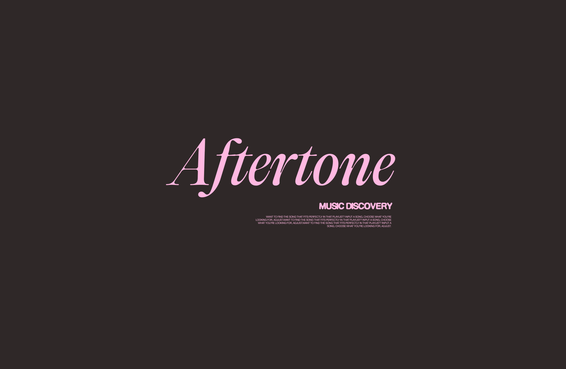 Aftertone — music discovery app title screen