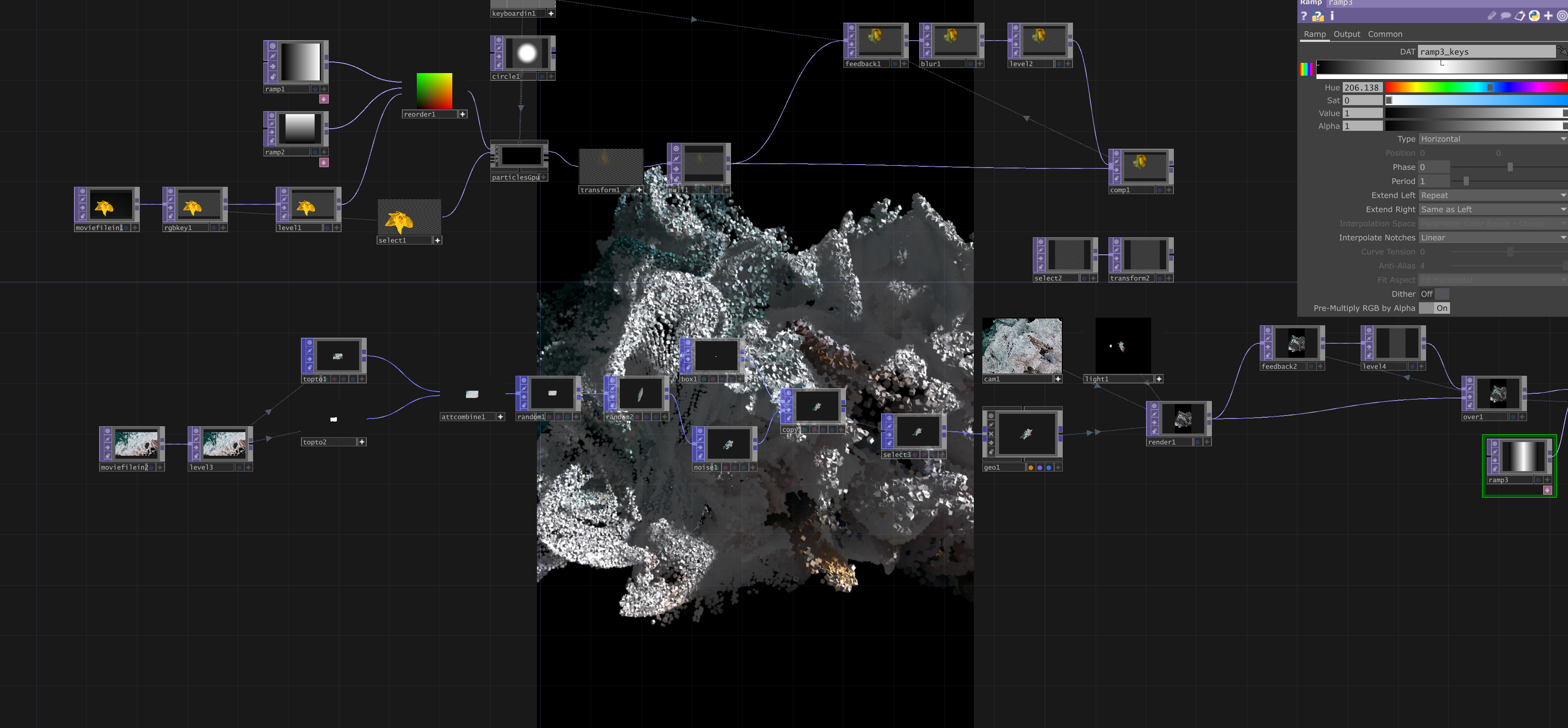 TouchDesigner node network