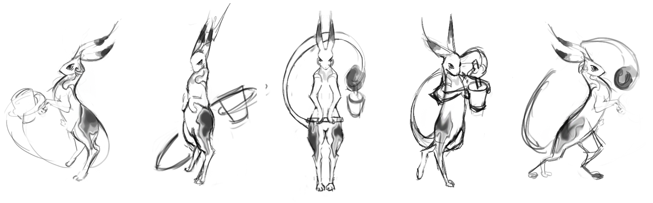 Early character concepts for Yuetu
