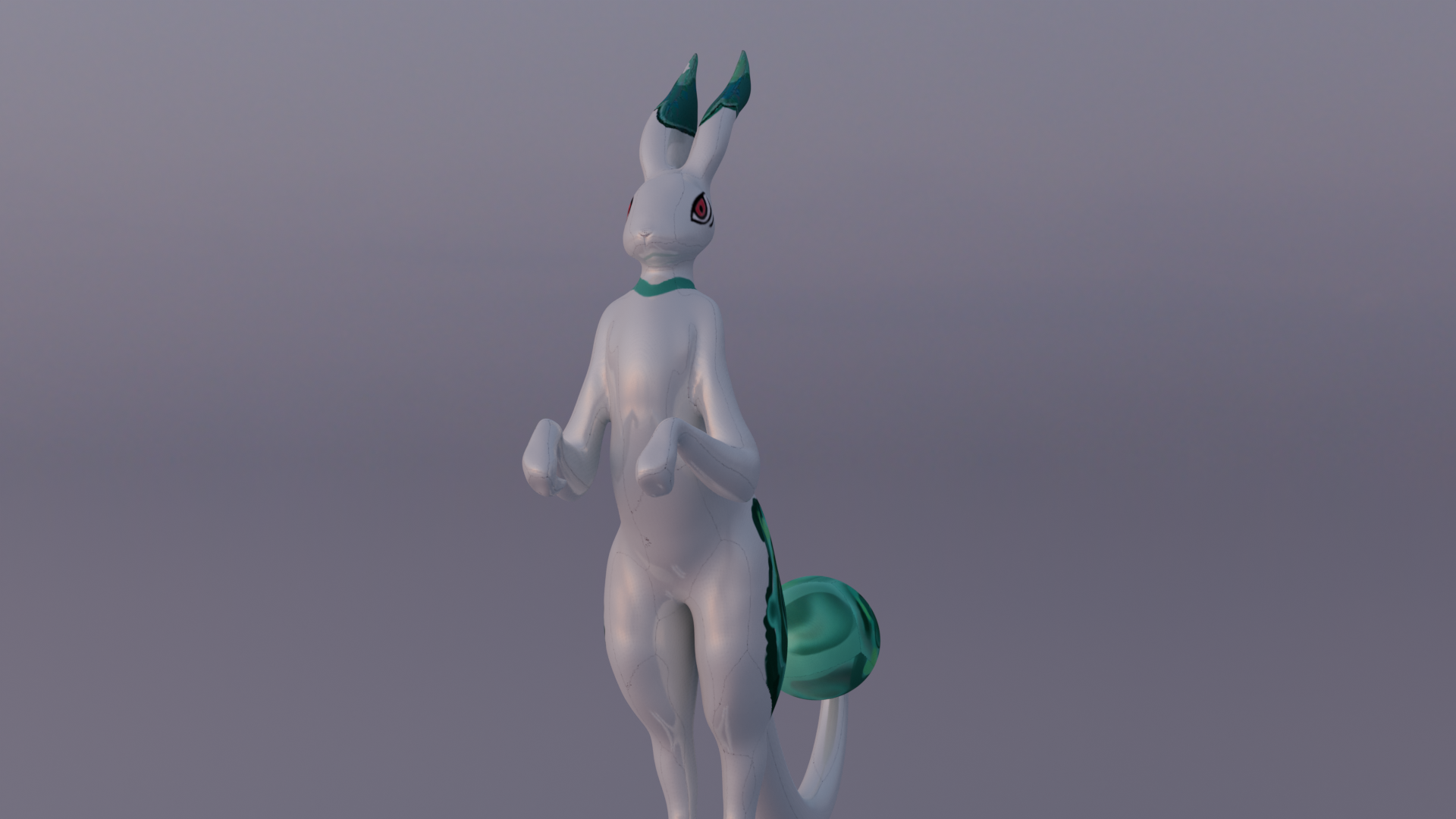 3D model turnaround, three-quarter