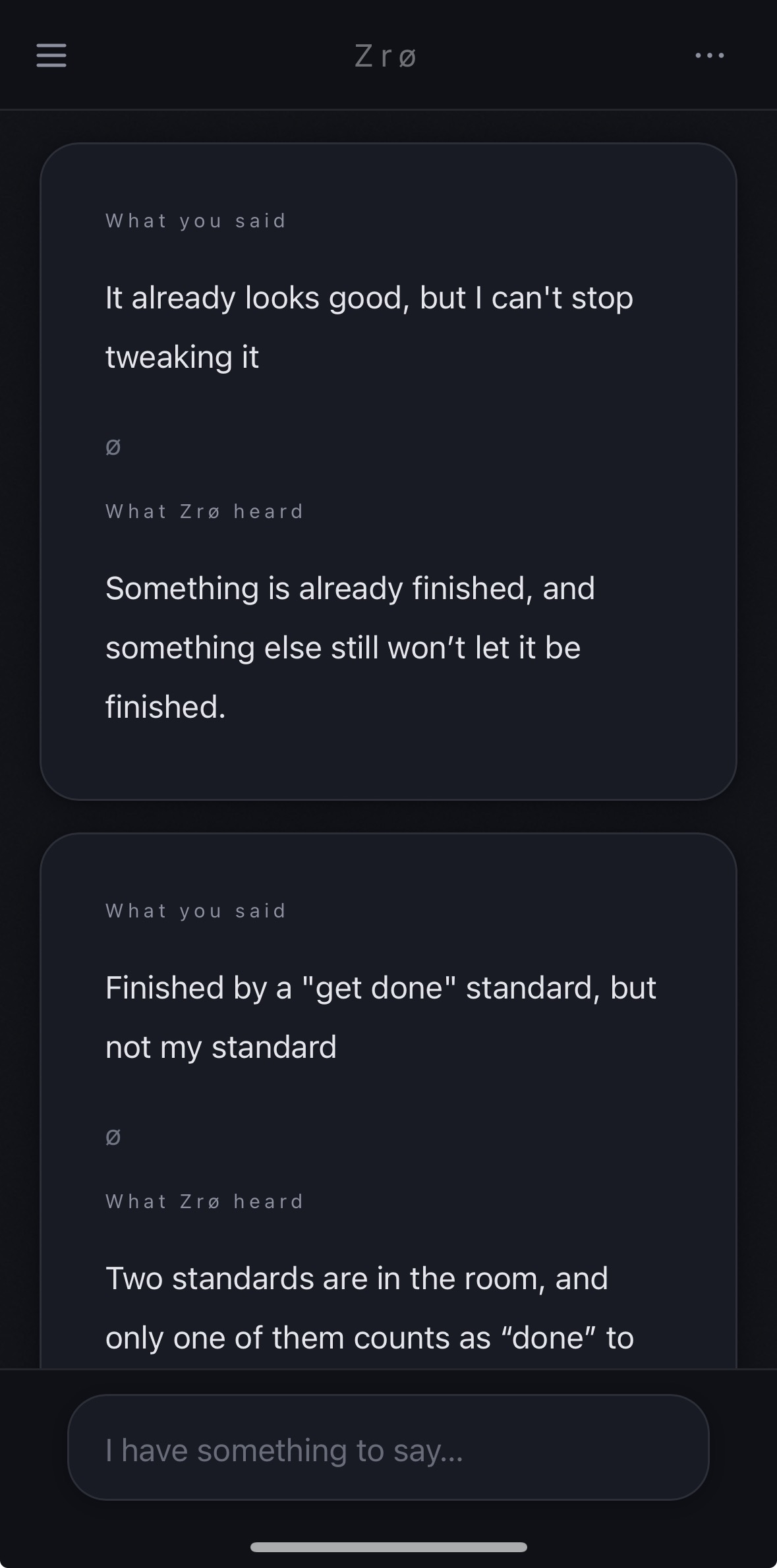 Old card mode &mdash; response cards interface