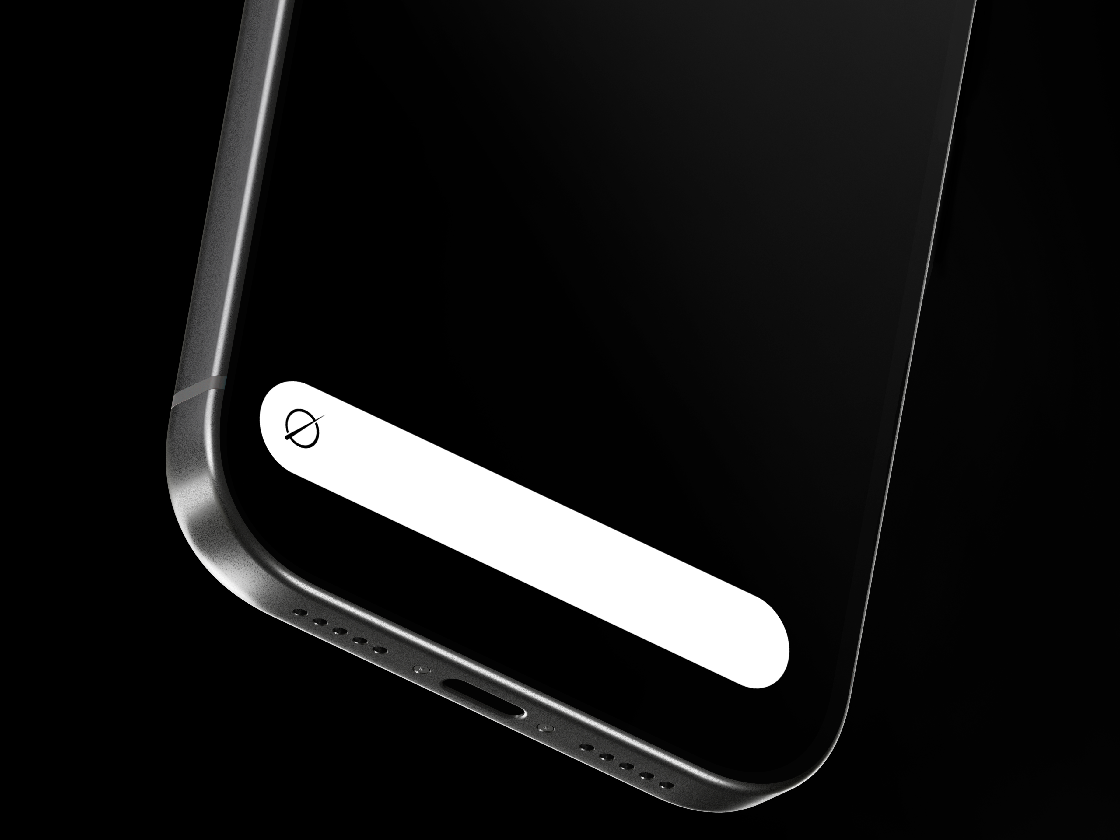 Close-up of a phone showing the Zr&oslash; input bar